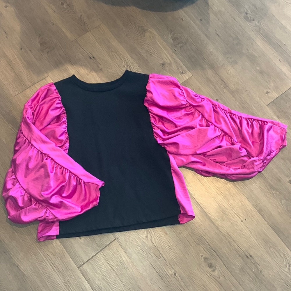 ZARA Bright and fun contrast sweatshirt top